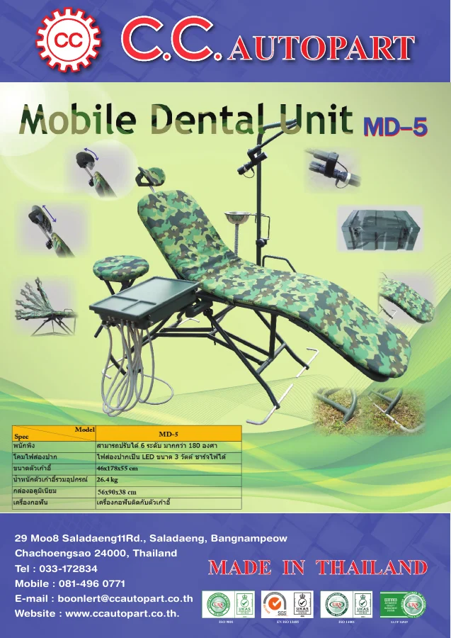 ปก ชุดทันตกรรมเคลื่อนที่ MD-5 ลายทหาร